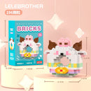 Cartoon Building Block Donut Series Cute Animal Micro-Particle Children's Educational Assembly Toys Children's Day Gift