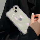Transparent Bubbles Shape Curly capa for iPhone 13 14 12 Pro Max 11 12ProMax 15 Plus Case Glitter Shockproof Bumper Cover Soft