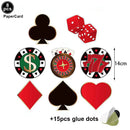 Casino Table Runner Decor Las Vegas Table Cover Poker Night Themed Table Decoration Casino Playing Card Birthday Party Supplies