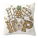 2025 Easter Rabbit Table Runner Linen Bunny Dining Table Cloth Placemat Spring Holiday Happy Easter Decoration For Home Kitchen