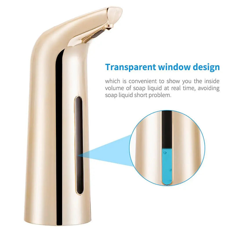 Soap Dispenser Battery Operated Sensor Liquid Dispensers Washroom Gold