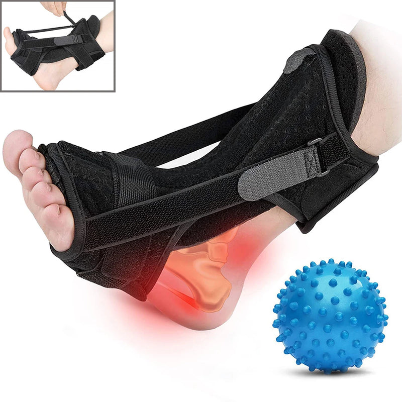 Adjustable Plantar Fasciitis Foot Drop Orthotic Brace Rehabilitation Fixed Foot Rest Socks Breathable Night Splint Easing Pains