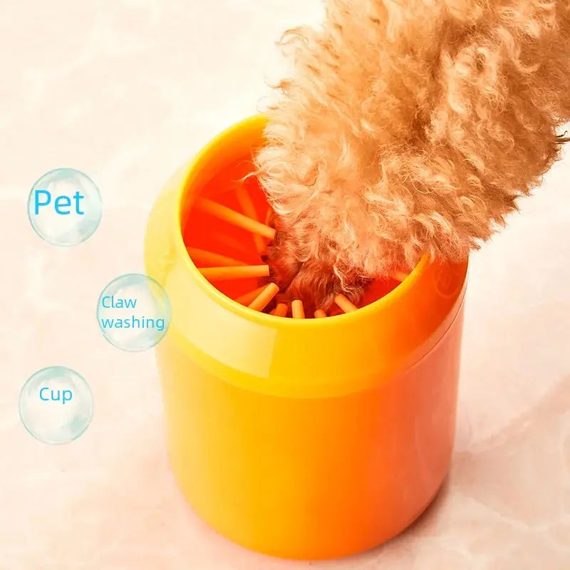 Pet Paw Cleaner Soft Silicone Foot Cleaning Brush Portable Pet Dogs Towel Foot Washer Cleaning Bucket Clean Brush Supplies