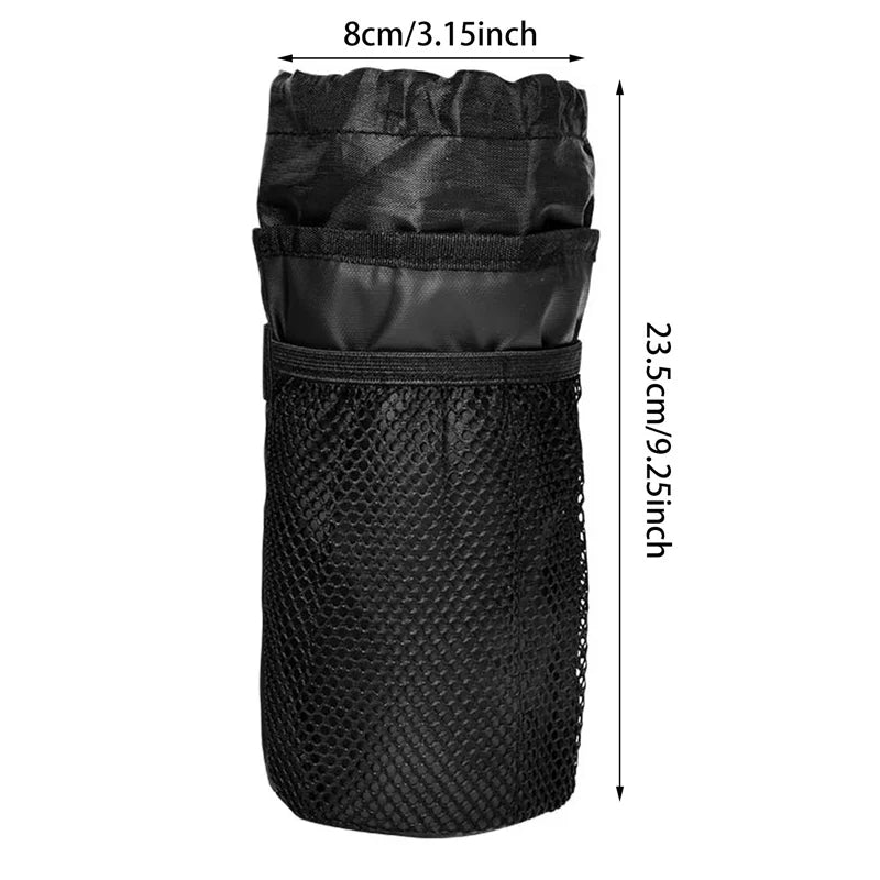 Bicycle Bag Bike Bottle Holder Handlebar Stem Thermal Bag with Mesh Pocket Coffee Cup Holders Bicycle Handlebar Bag Accessories