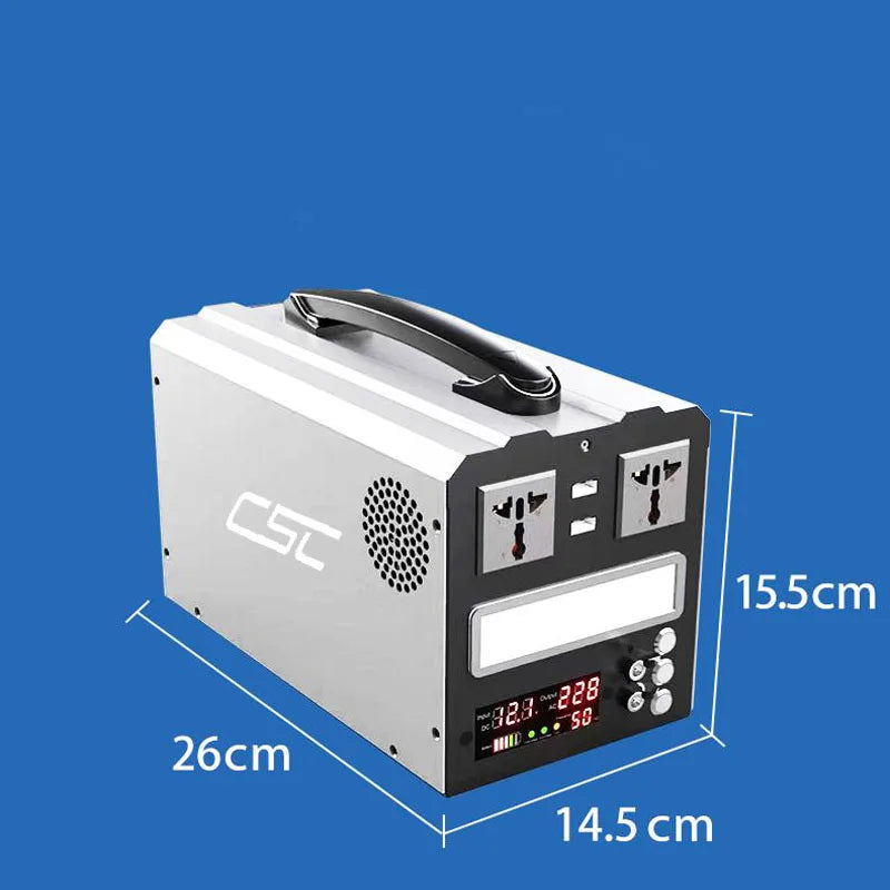 CSC Solar Generator 100V to 240V AC 500W Portable Power Station 220V Emergency Power Supply electric station for home