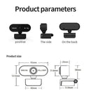 1080P/2K HD Webcam Plug and Play with Microphone USB Web Camera Autofocus Computer Web Camera for PC Laptop Video Conferencing
