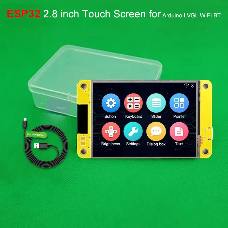 ESP32 2.8 Inch Touch Screen for Arduino LVGL WIFI&Bluetooth 240*320 Smart Display Screen TFT LCD Module with Free Tutorials