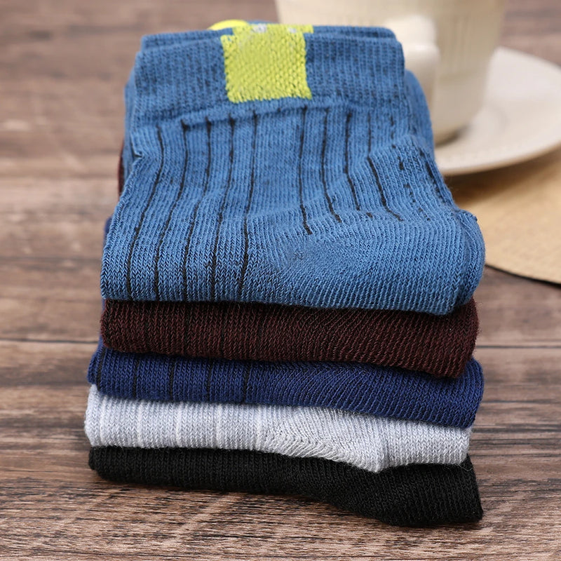 1/5pairs High Quality Men's Socks Casual Breathable Run Sports Socks Male Cotton Socks Winter Black Socks Men Large Size 38-45