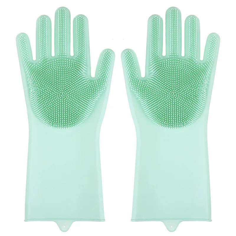 Pet Grooming Cleaning Gloves Dog Cat Bathing Shampoo Glove Scrubber Magic Dishwashing Cleanner Sponge Silicon Hair Removal Glove