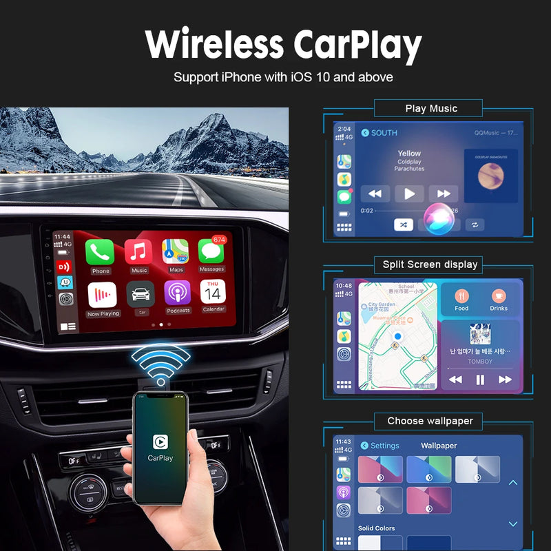 Carlinkit Wireless CarPlay & Android Auto Dongle for Android Car Navigation Player USB Adapter Mirror Screen Spotify Waze CCPA/W