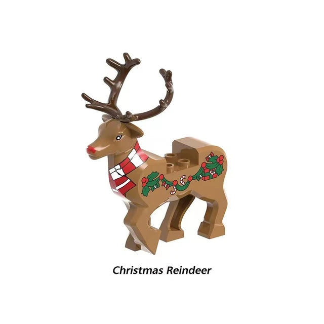 Poultry City Animals Figures Classic Building Block Deer Owl Goat Tiger Zoo Farm Accessories DIY Brick Children Kids Toy Gifts