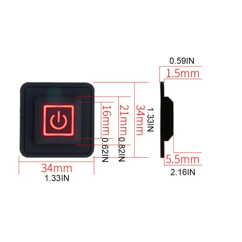 3.7-12V Waterproof Button Heated Vest Pants Gloves Electric Heating Waistband DIY Temperature Controller