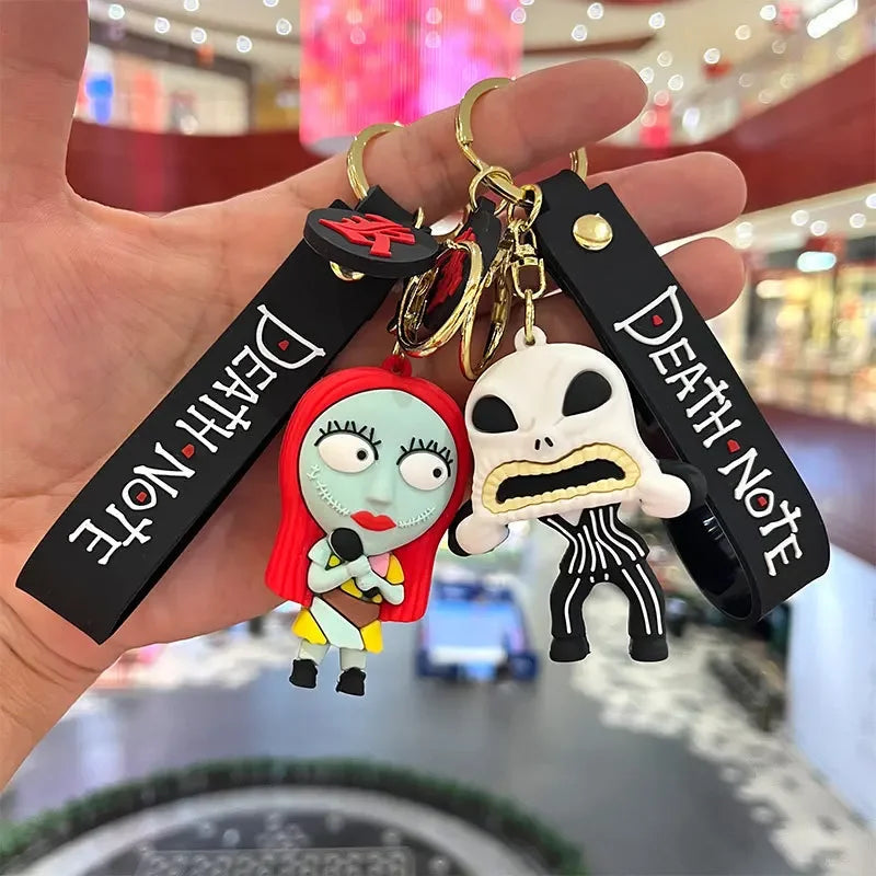 Disney The Nightmare Before Christmas Keychain Cartoon Cute Jack Skellington Sally Oogie Boogie Pendant Keyring Gifts for Fans