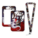 The Nightmare Before Christmas Jack Sally Lanyards Keychain Card Badge Holder ID Credit Card Pass Hang Rope Halloween Gift