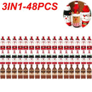 Christmas Wine Bottle Cover Set Santa Claus Snowman Knitted Wool Red Wine Bottle Bags For New Year Xmas Party Dinner Table Decor