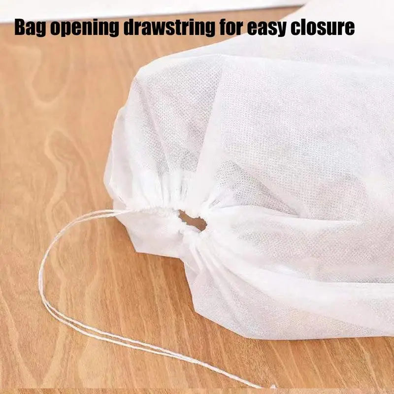 50Pcs Shoe Drawstring Bags Anti Yellowing Dustproof Shoe Bags For Travel Non-woven Storage Pouch With Drawstring For Shoes Boots