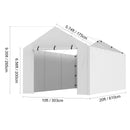 SucceBuy Carport Replacement Canopy Cover Garage Top Tent Shelter Tarp Heavy-Duty Waterproof & UV Protected （Frame Not Include）