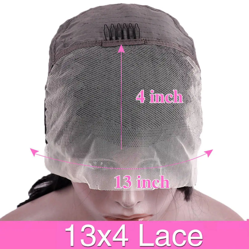 220% Density Bob Wigs Straight 100% Human Hair Lace Front Wigs 13x4 Bob Brazilian Remy Hair Pre-plucked Lace Front Wigs 16 inch