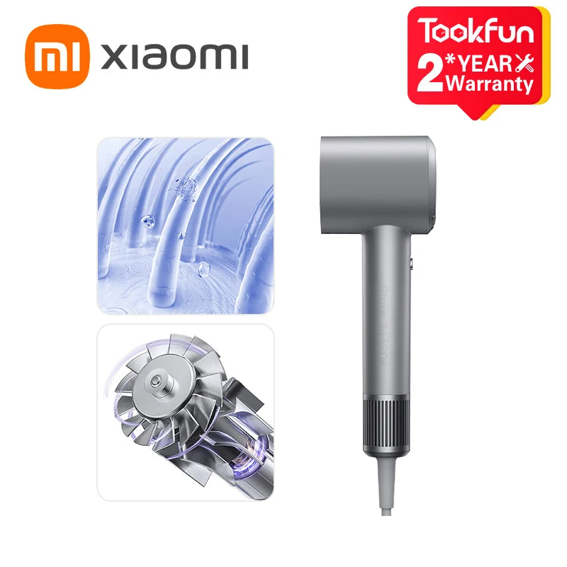 2024 XIAOMI MIJIA H701 High Speed Water Ion Hair Dryers 65m/s 1600W 110000 Rpm Professional Hair Care Quick Drye Negative lon