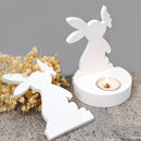 DIY Rabbit Kiss Butterfly Candlestick Mold Easter Bunny Ornament Silicone Molds Aromath Plaster Resin Candle Holder Craft Mould
