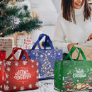 48PCS Christmas Reusable Grocery Bags, Tote Bags With Handles, Christmas Treat Bags, Multifunctional Non-Woven Bags For Gifts Wr