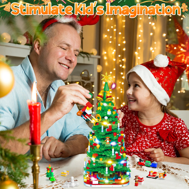 Christmas Tree Advent Calendar Building Set - 24 Days of Holiday Surprises & Festive Fun, Christmas Gift for Kids