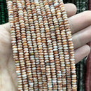 Natural Agates Tiger Eye Chalcedony Jades Stone Round Rondelle Spacer Beads For Jewelry Making Diy Bracelet Accessories 2X4mm