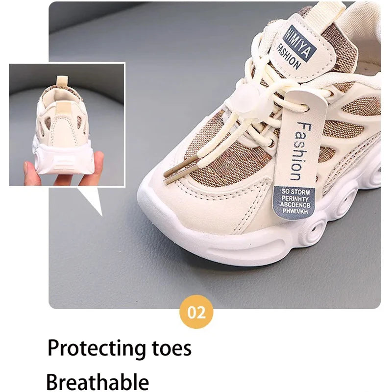 New Children Casual Shoes for Boys Girls Sneakers Autumn Kids Sports Luminous Shoes Baby Mesh Breathable Soft Running 1-6Years