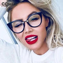 45045 Anti-blue Light Brand Designer Optical Lady Cat Eye Glasses Frames For Women EyeGlasses Metal Temple Fashion Eyewear