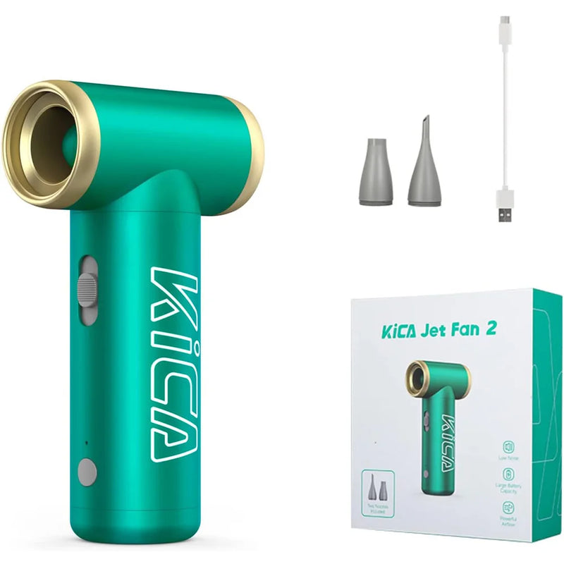 100000RPM KICA Jetfan 2 Air Blower Portable Turbo Fan Compressed Air Duster Wireless Computer Keyboard Cleaner for PC Car Camera