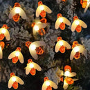 12m/7m/5m Solar Honey Bee LED String Lights for Garden Balcony Tree Christmas Party Halloween Decoration Little Bee String Light