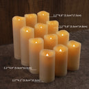 12Pcs Flameless Candles Waterproof Led Candles 4" 5" 6" 7" Candles with 2 Remote Control for Wedding Birthday Christmas Decor