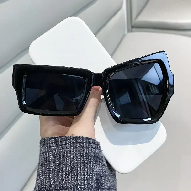 Fashion Irregular Square Sunglasses Funny Party Asymmetrical Sun Glasses Men Brand Designer Personality Black Sunglasses