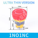 16mm22mm Ultra Short Style emergency stop button switch waterproof mushroom head Rotation reset Anti-slip with lights