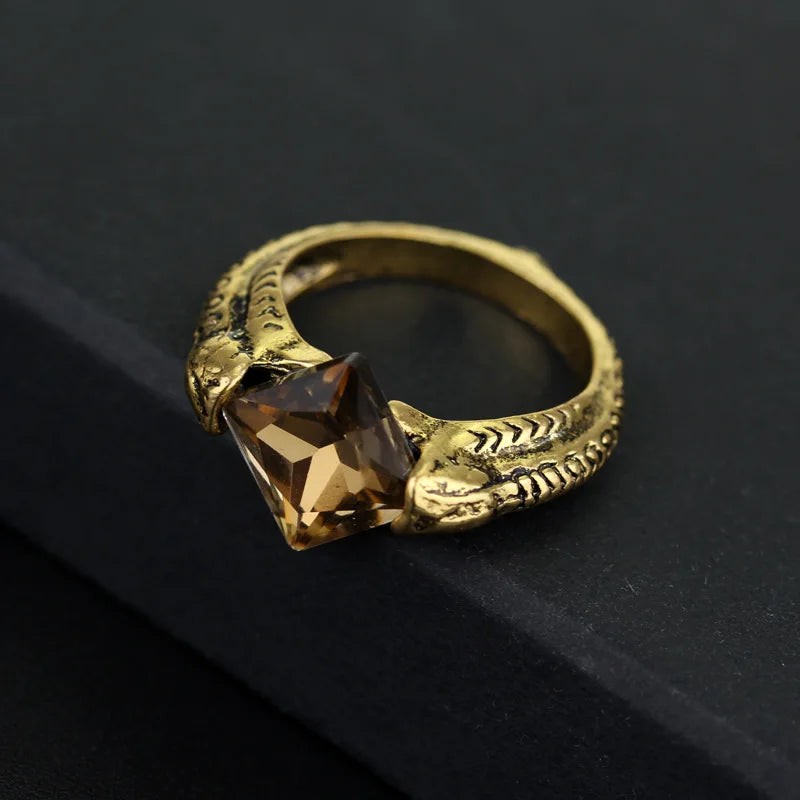 Vintage Voldemorts Horcrux Ring The Resurrection Stone Devil's Candy Slytherin Vintage Deathly Hallows Dumbledore Crystal Gifts