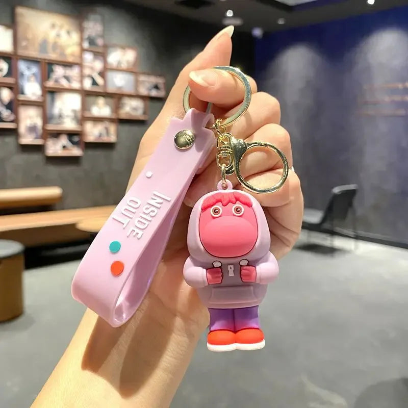 New Inside Out 2 Keychain Figure Toy Joy Sadness Anger Disgust Fear Doll Anime Bag Keyring Toy Christmas Gifts