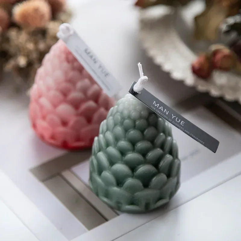 3D Pine Cone Candle Silicone Mold DIY Multicavity Pine Nut Resin Soap Making Set Chocolate Cake Ice Mould Christmas Decor Gift