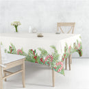 Cartoon Santa Claus Christmas Trees Reindeers Gingerbread Man Linen Decorative Tablecloth Dustproof Table Cover Multiple Size