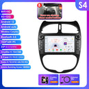 Hizpo 2Din 7inch Android Car Radio for Peugeot 206 206CC 206SW 2000 - 2008 Multimedia 4G BT Auto CarPlay GPS RDS DSP Stereo