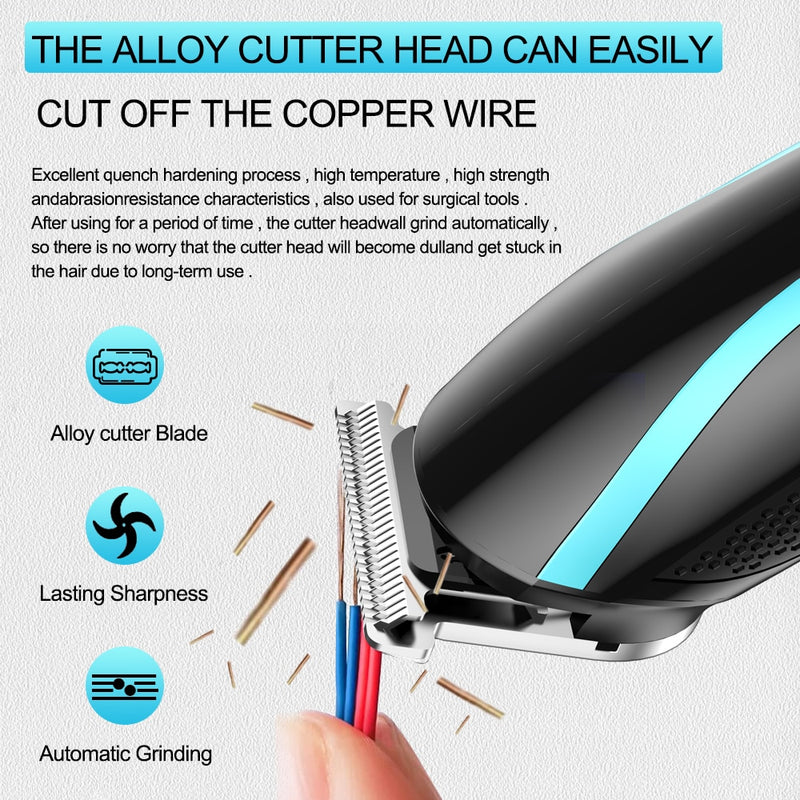 YBLNTEK 3 In 1 Electric Hair Trimmer for Men Grooming Kit Beard Nose &amp; Ear Trimmer Rechargeable Barber Hair Cutting Machine