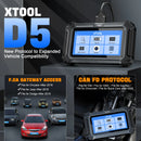 XTOOL D5 Car Diagnostic Tools Gearbox ABS EPB Airbag Engine 5 System Scanner 10 Reset Service OBD2 Scanner Lifetime Free Update