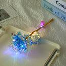 Valentine's Day LED Rose Creative Gold Foil Flower Artificial Flower for Home Decor Wedding Valentine's Day Mother's Day Gifts