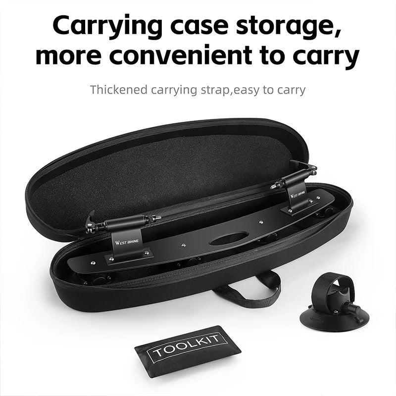 WEST BIKING Car Roof Vacuum Suction Cup Bicycle Racks Cycling Tour MTB Road Bike Quick Release Car Carrier Top Parking Racks