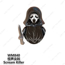 SAW Horror Movie Jack Ripper Mini Action Figures Building Blocks Brick Models Silent Hill Horrifying Chainsaw Man Halloween Toys