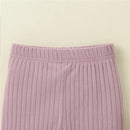 Infant Baby Girls Boys Leggings with Vertical Pattern, Elastic Waist Adjustable Solid Color Simple Spring Clothing 0-18M