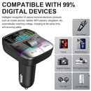 Bluetooth 5.3 Fm Transmitter Wireless Dual USB PD Adapter MP3 Player 3.1A Fast Charger Car Accessories