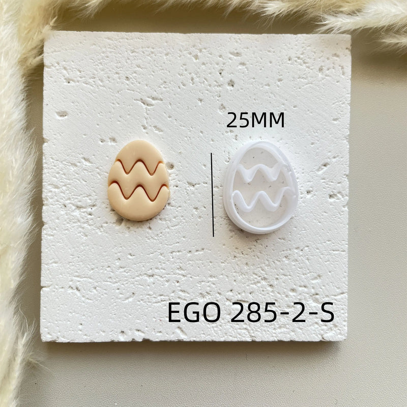 Shapes Small Easter Theme Polymer Clay  Cutter for Making Earrings, Easter Egg Rabbit Shape crucifix Soft pottery jewelry making