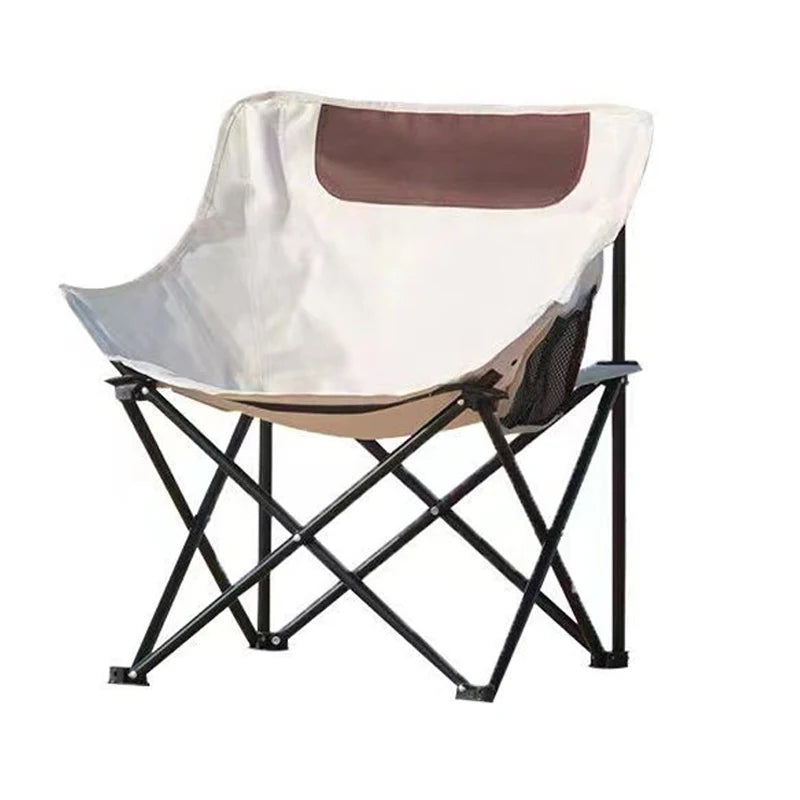 Outdoor Folding Chair Moon Chair Picnic Camping Car Chair Easy to Carry Easy to Use High Load Bearing