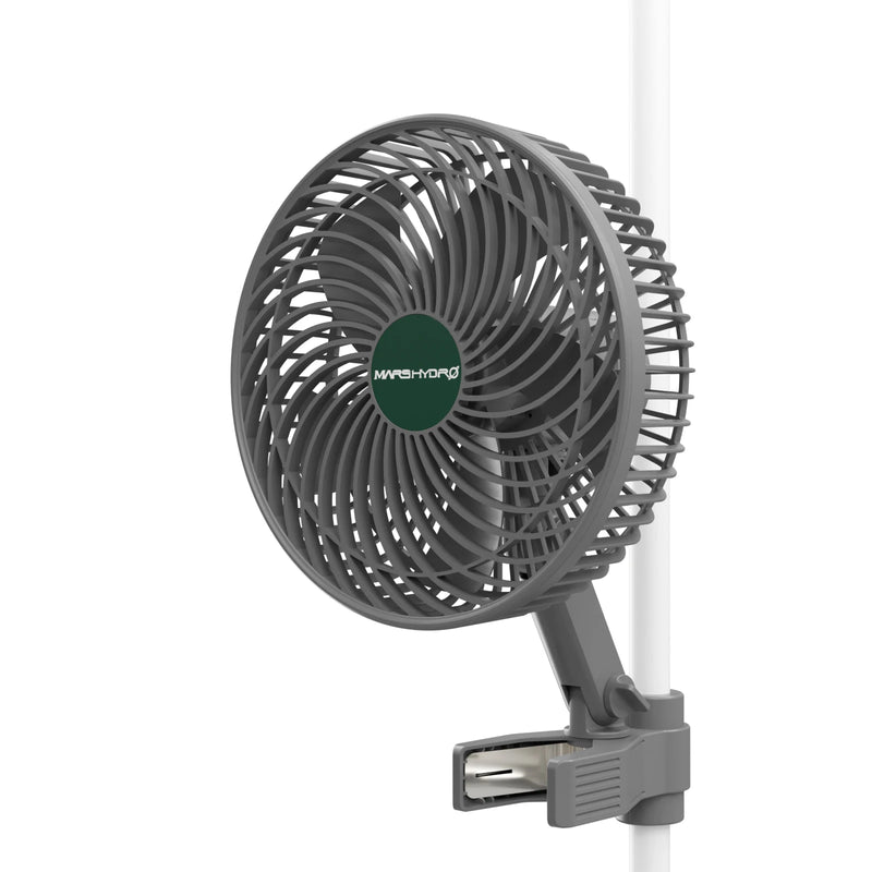 2025 Mars Hydro 6 Inch Clip on Fan Auto-Oscillating Fan EC Motor Adjustable Fan EC Motor 5 Blades 10 Speeds For Grow Tent Room