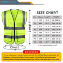 S-5XL Custom LOGO Safety Vest Reflective Vest with Pockets and Zipper High Visibility Construction Vest Workwear